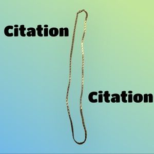 Vintage stamped citation necklace